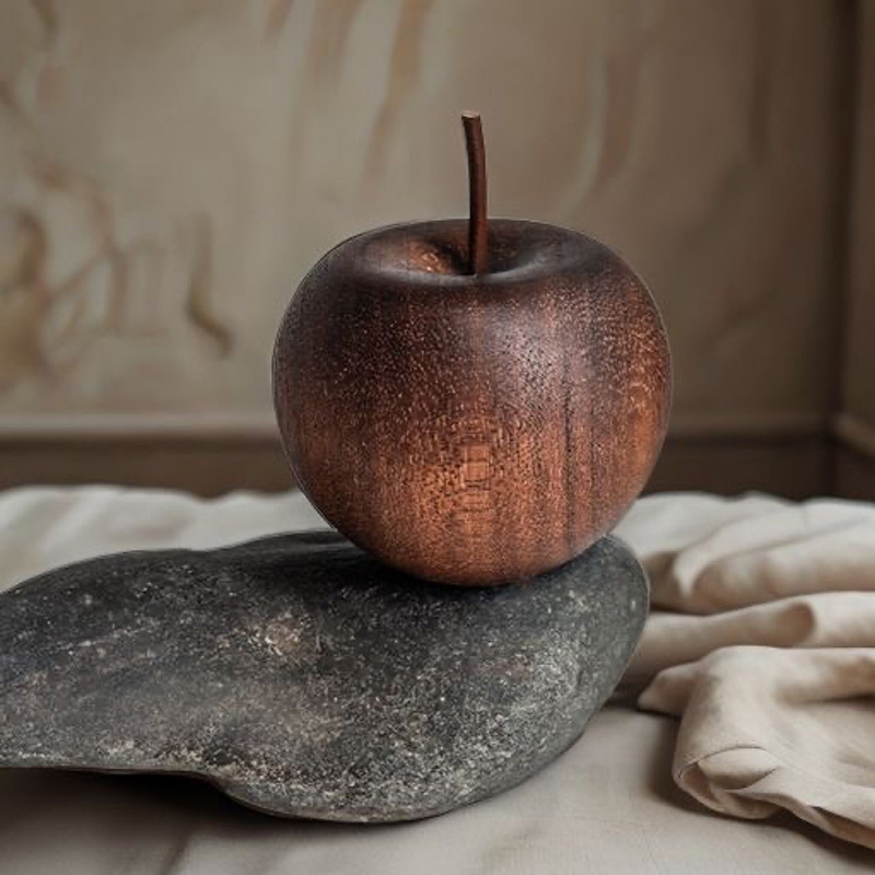Home Fragrance Us - 1 個の木製リンゴ型エッセンシャルオイルディフューザーフレグランスディフューザーは、家庭のバスルームの車の装飾に適しています