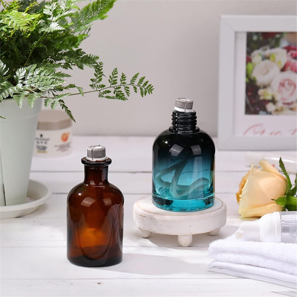 Home Fragrance Oil Burner - オイルランプ芯交換用、6.3インチエアコントロール触媒バーナー、フレグランスディフューザーおよび家の装飾用、2個パック