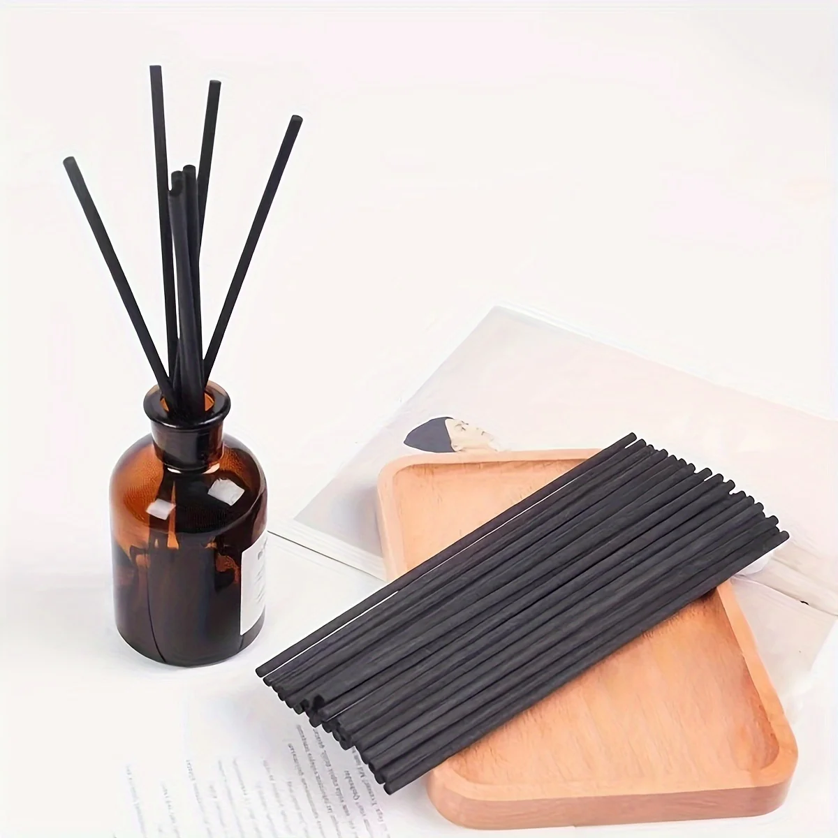 Home Fragrance Vaporizer - 10/50 個ファイバースティックディフューザーアロマセラピー揮発性ロッドホームフレグランスディフューザー家の装飾