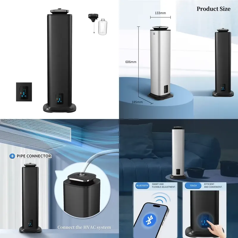 Home Fragrance Us - ホテルホームウォーターレスエッセンシャルオイルディフューザー800mlスマートフレグランスマシン垂直HVACアプリ対応セントディフューザー