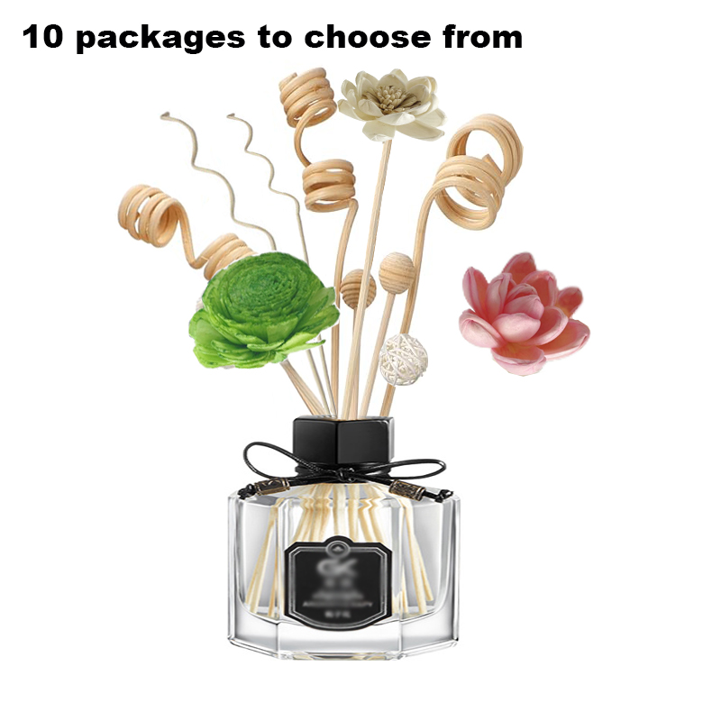 Home Fragrance Stick - 人工アジサイの花の籐の棒,エッセンシャルオイルディフューザー用のリードスティック,家の装飾品,DIY
