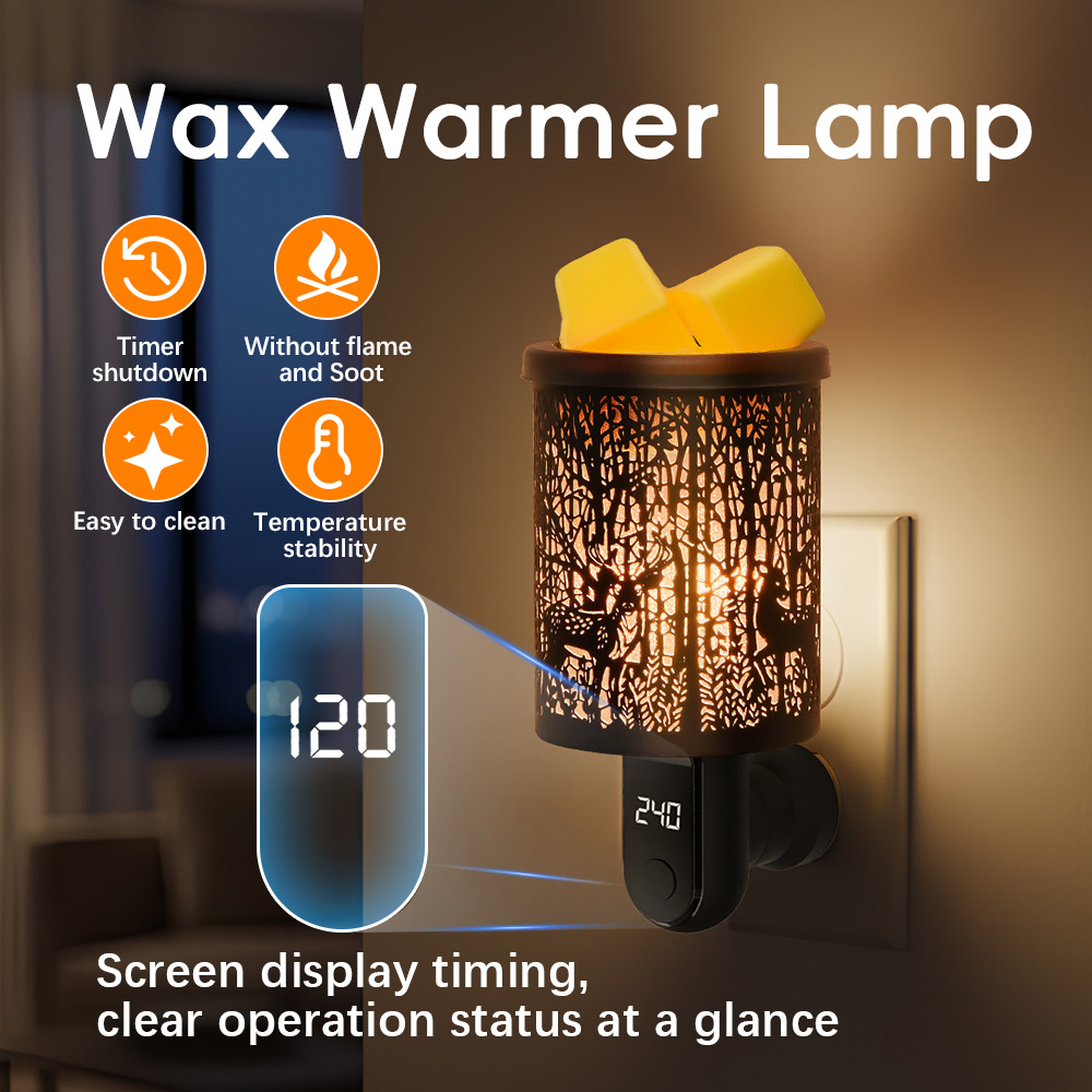 Home Fragrance Electric Diffuser - 香り付きワックスメルティングバーナー アロマセラピーワックスメルトウォーマー 室内用電気式フレグランスディフューザー ホームワックスメルトウォーマー デコレーション USプラグ