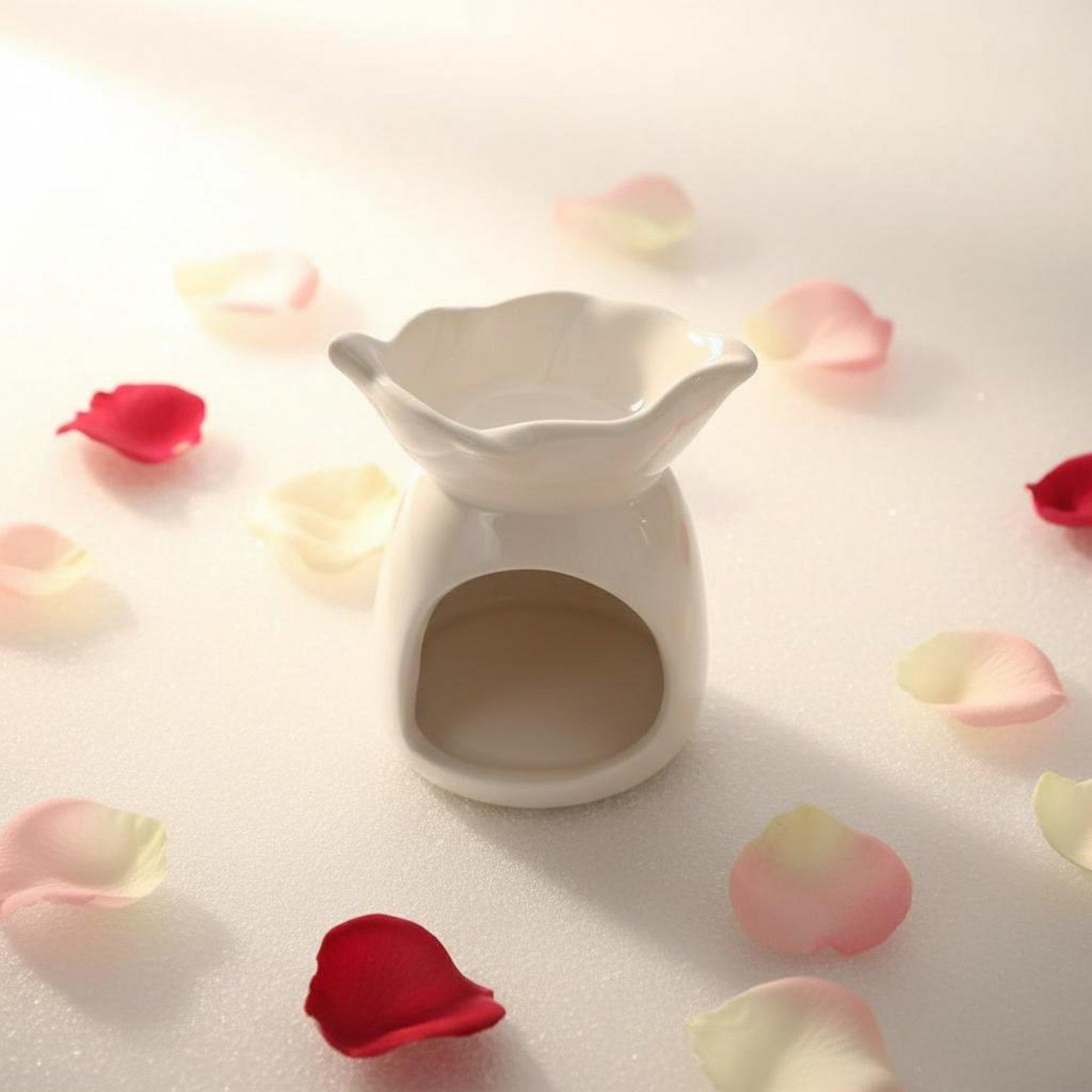 Ceramic Oil Burner - セラミック製アロマキャンドルホルダー、エッセンシャルオイルバーナー、高級アロマキャンドル、家庭やオフィスの装飾に