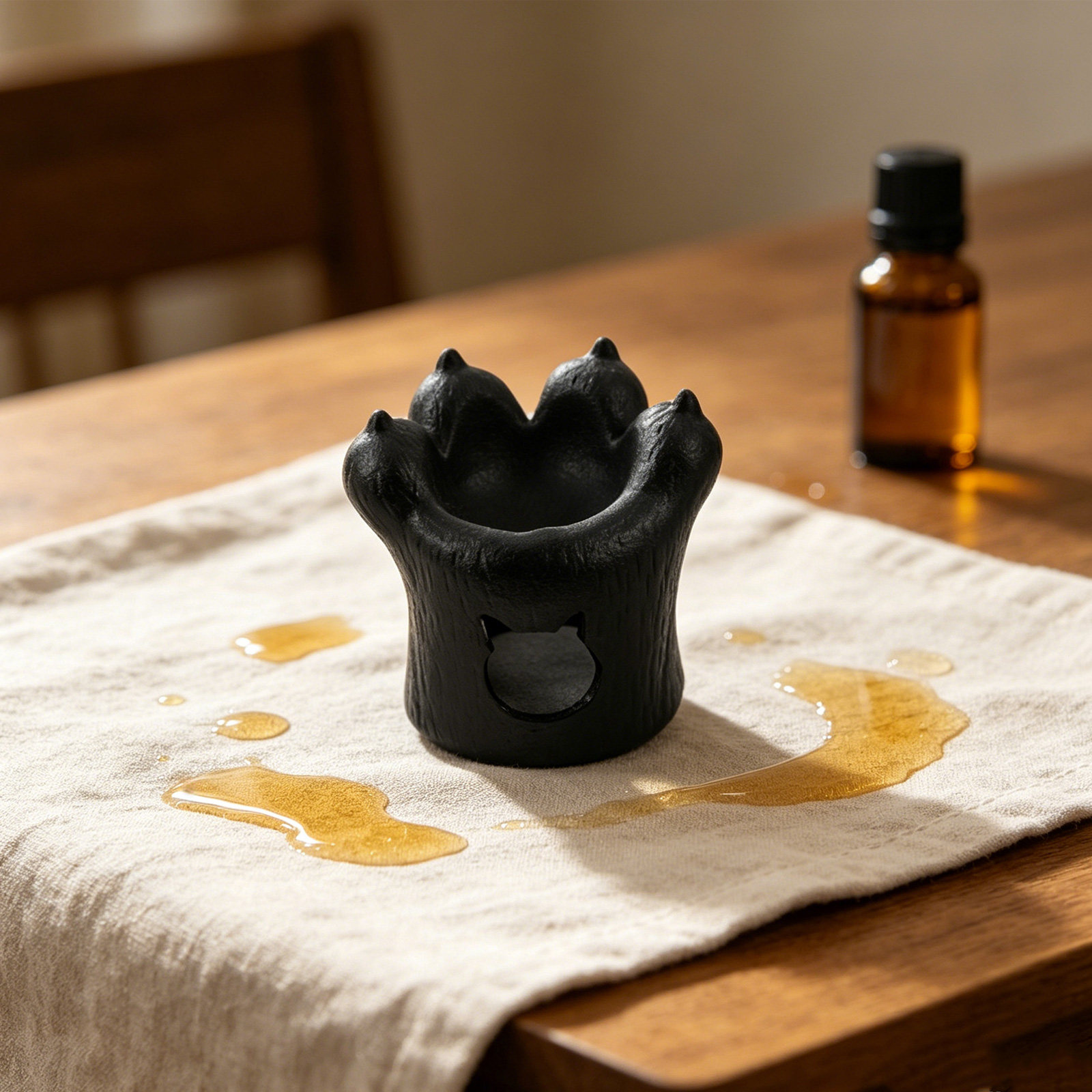 猫の足型セラミックアロマセラピーオイルウォーマー、エッセンシ - Ceramic Oil Burner のレビューと価格
