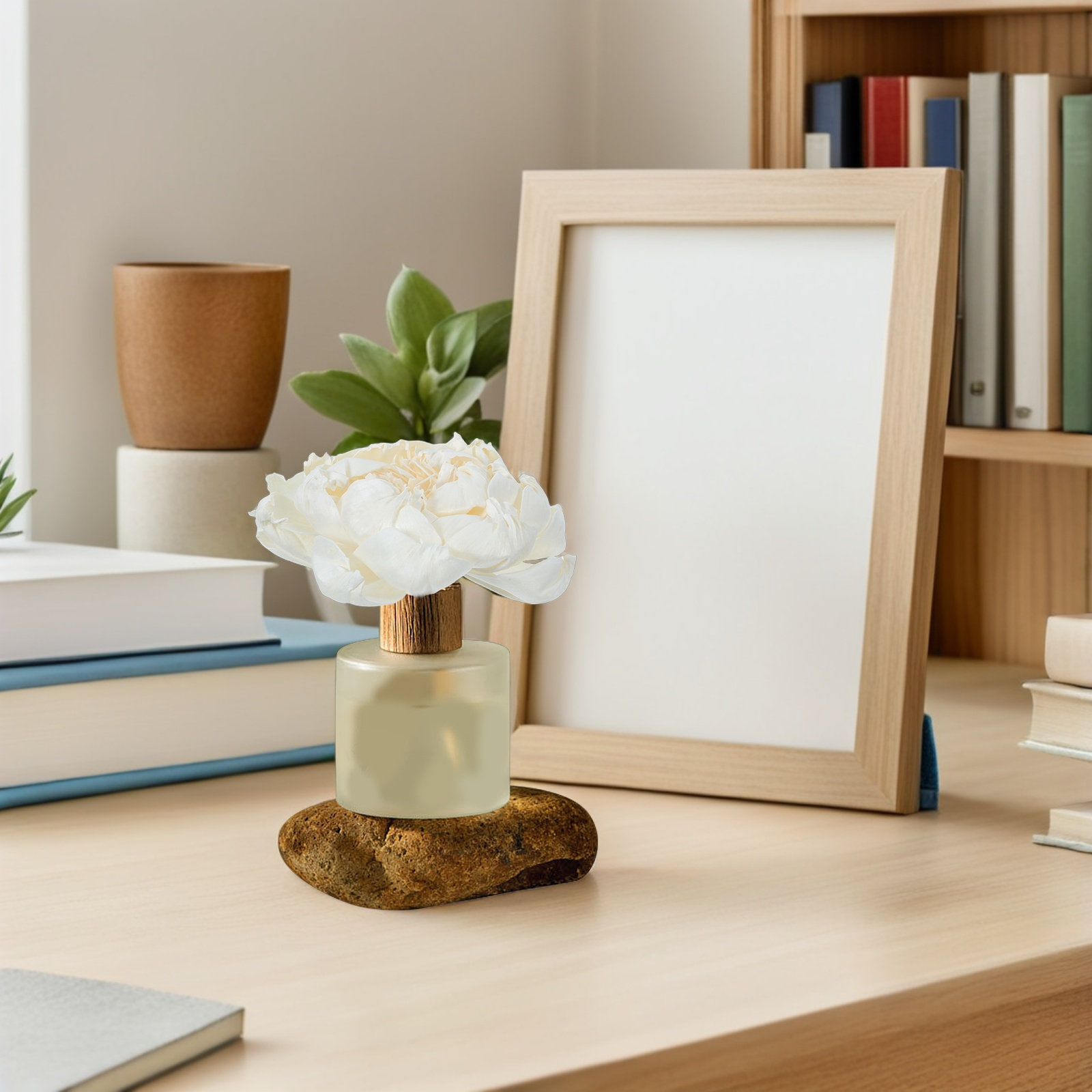 牡丹の花型フレグランスディフューザー 12cm 人工牡丹の花 - Home Fragrance Us のレビューと価格