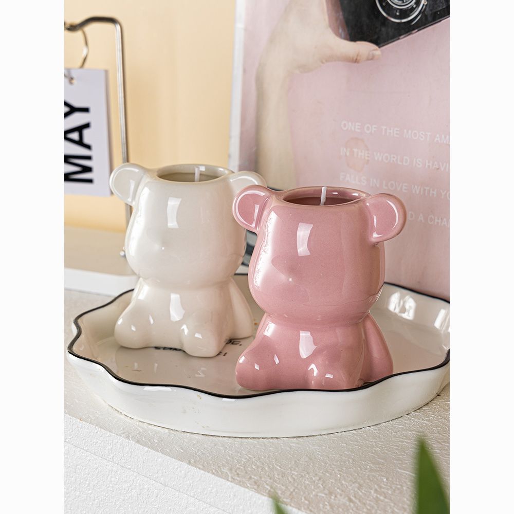 親友へのギフト くま型ソイワックスキャンドルセット 無煙 ホ - Home Fragrance Best のレビューと価格