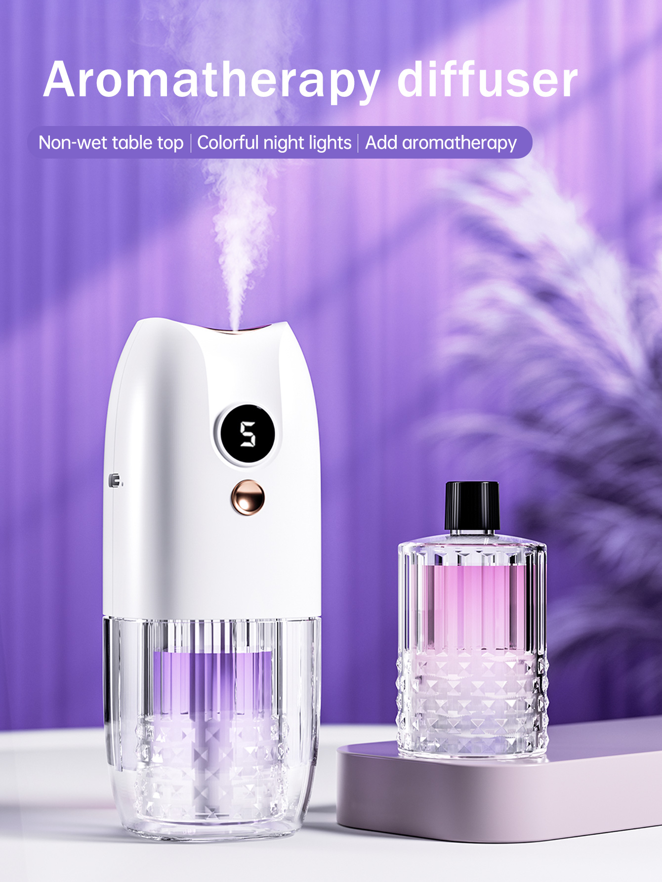 多機能充電式ポータブルアロマディフューザーエッセンシャルオイ - Home Fragrance Vaporizer のレビューと価格