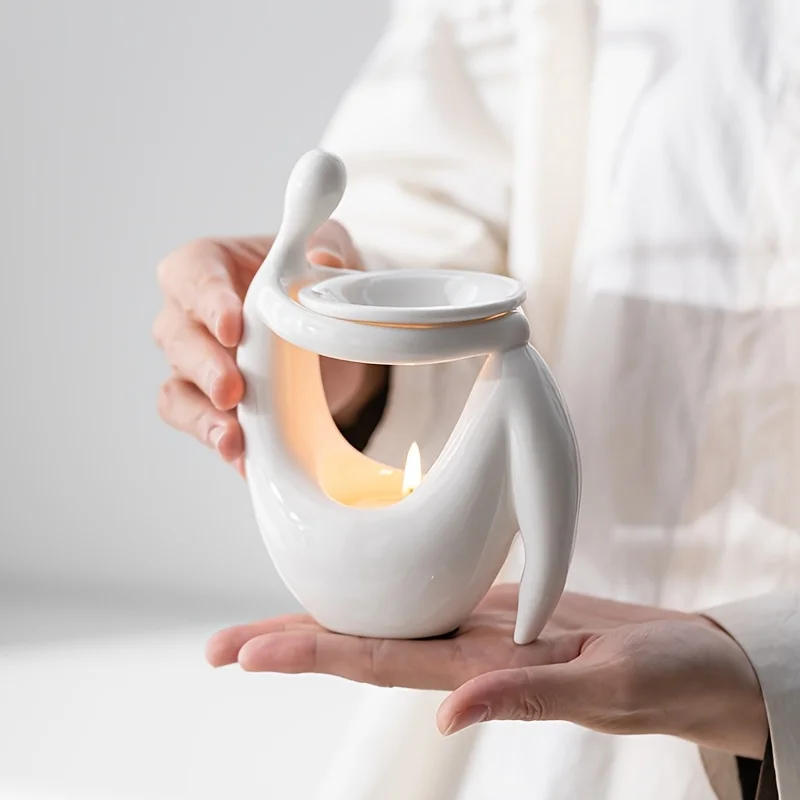 セラミック製インセンスバーナー、人体型エッセンシャルオイルキ - Home Fragrance Oil Burner のレビューと価格