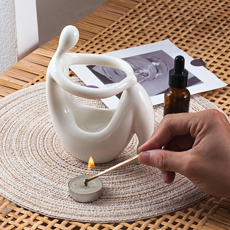 セラミック製インセンスバーナー、人体型エッセンシャルオイルキ - Home Fragrance Oil Burner のレビューと価格