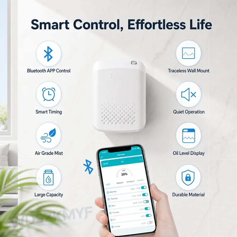 新しい電動壁掛け式芳香器、業務用エッセンシャルオイルアロマデ - Home Fragrance Electric Diffuser のレビューと価格