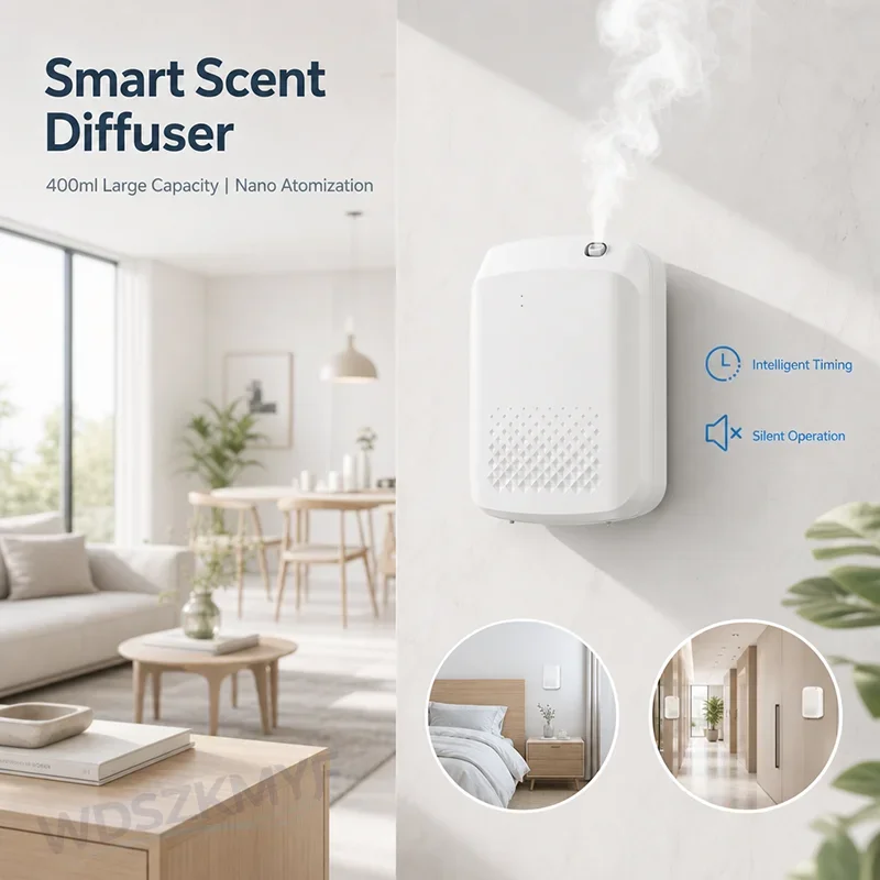 新しい電動壁掛け式芳香器、業務用エッセンシャルオイルアロマデ - Home Fragrance Electric Diffuser のレビューと価格