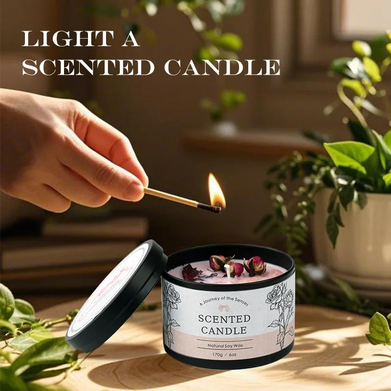 クリエイティブクリスタルアロマセラピーキャンドル6オンス - - Home Fragrance Us のレビューと価格
