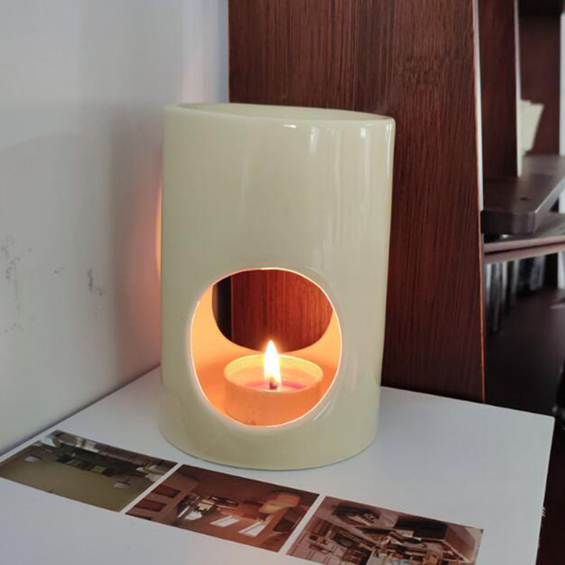 ピュアカラーシリンダー付きクリエイティブキャンドルホルダー, - Home Fragrance Oil Burner のレビューと価格