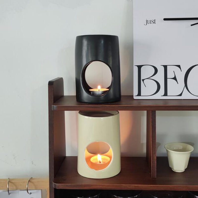 ピュアカラーシリンダー付きクリエイティブキャンドルホルダー, - Home Fragrance Oil Burner のレビューと価格