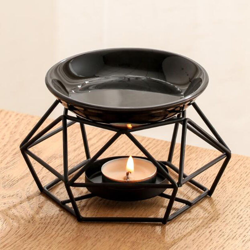 エッセンシャルオイルバーナーセラミックアイアン,ブラックカラ - Home Fragrance Oil Burner のレビューと価格