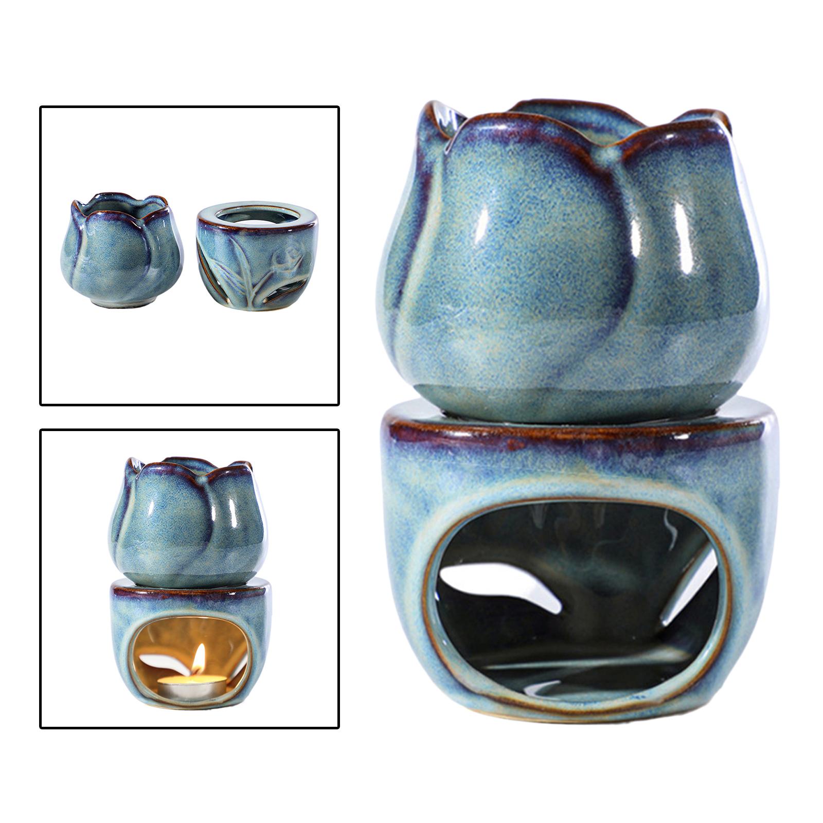 チューリップセラミックアロマセラピーオイルバーナー分割炉ワッ - Home Fragrance Oil Burner のレビューと価格