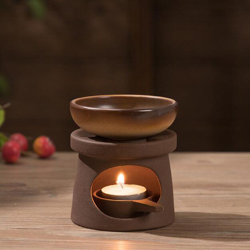 粗い陶器エッセンシャルオイル炉茶ストーブアロマセラピーバーナ - Home Fragrance Oil Burner のレビューと価格
