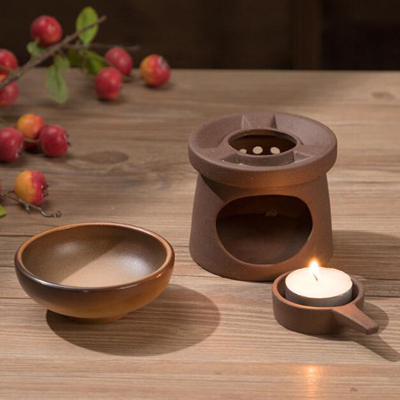 粗い陶器エッセンシャルオイル炉茶ストーブアロマセラピーバーナ - Home Fragrance Oil Burner のレビューと価格