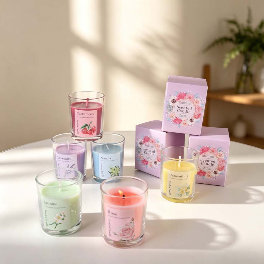 アロマセラピーアロマキャンドルギフトセット 6種類の香りのガ - Home Fragrance Us のレビューと価格